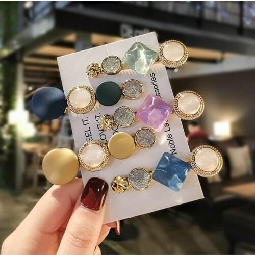 2pcs/set Korea Style Pearl Crystal Beads Metal Hair Clip Hairband Bobby Pin Barrette Hairpin Headdress Accessory Beauty Styling