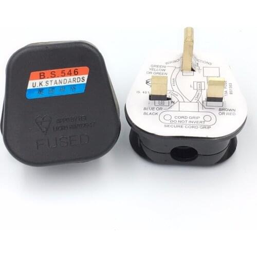 3 Pin Socket UK Plug Connector Cord Adapter 13A 13 AMP Electrical Plug Mains Top Appliance Power Socket Fuse Adapter Household