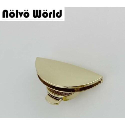 30pcs bulk order 6cm nice moon shaped light gold bags push lock,handmade purse locks hardware crafts supplier