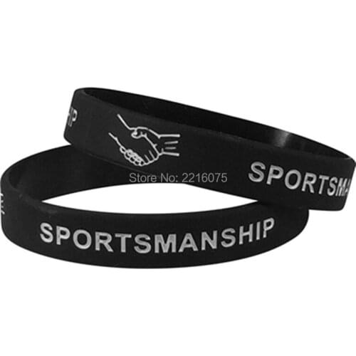 300pcs Sportsmanship wristband silicone bracelets free shipping by DHL A