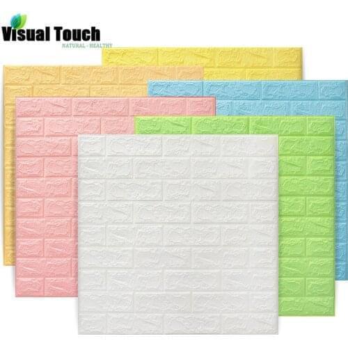 1pc 3D Wall Sticker Imitation Brick Bedroom Decoration Waterproof Self-adhesive Wallpaper For Living Room Kitchen TV Backdrop