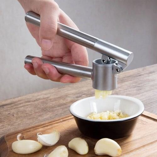 Stainless Steel Anti-slip Juice Extractors Garlic Squeezer Press Crusher Easy Clean Quick Manual Garlic Presser Kitchen Tool