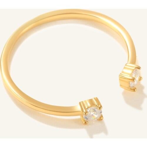 CANNER Personality Rectangular Zircon Ring S925 Sterling Silver Luxury Fine Jewelry Rings For Women Anillos Rings Bague Bijoux