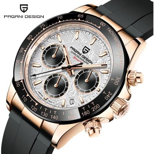 PAGANI DESIGN 2021 New Mens Sports Quartz Watches Top Brand Sapphire Stainless Steel 100m Waterproof Chronograph Reloj Hombre