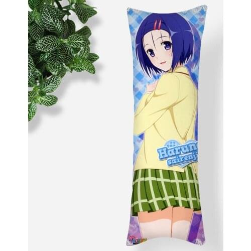 Custom To LOVE-Ru Anime Pillowcase Printed Satin Fabric Pillow Cover Rectangular Zipper Kawaii Body Cover Dropshipping 0531