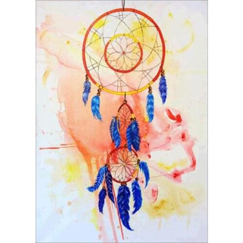 DIY 5D Rhinestone Diamond Embroidery Dream Catcher Painting Cross Stitch Decor