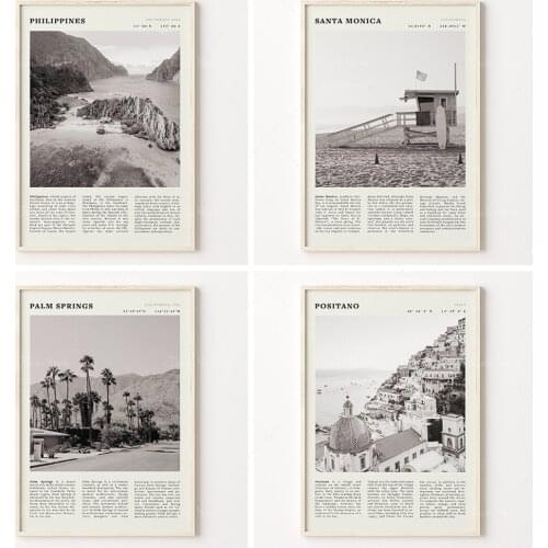 Philippines Black and White High Quality Digital Print | Travel Vintage Poster | Black White Wall Art