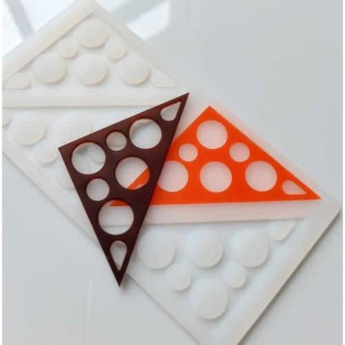 Hot Cake Decorating Tools DIY 3D triangle Silicone Mold Cupcake Silicone Mold Chocolate Mould Decor Muffin Pan Baking Stencil