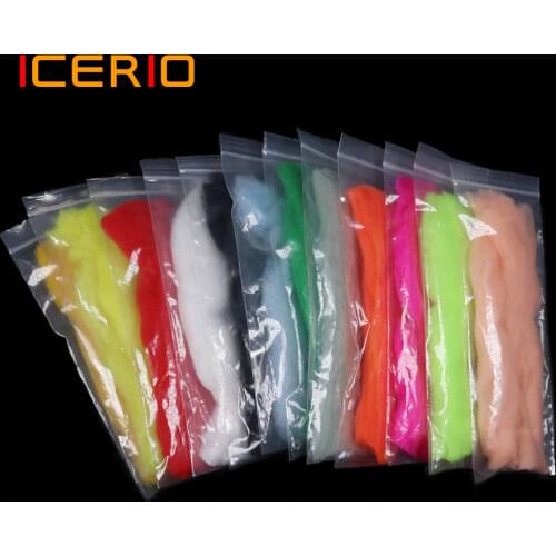 Fly Fishing Multiple Color Egg Yarn Glow Bug Yarn Fiber Baitfish Lure Parachute Fly Tying Material