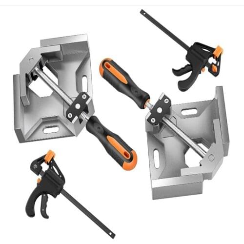 Creative Clamp 90 Degree Single Handle Aluminium Corner Clamp Carpenter Woodworking Frame Clip Alloy Hardware Tool
