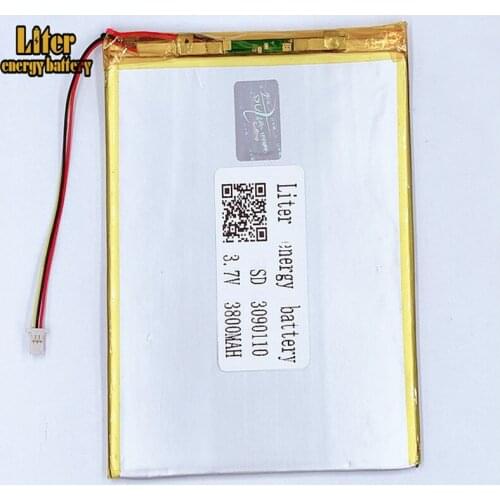 Plug 1.0-3P Lipo Tablet PC 3.7V 3090110 3800mah Rechargeable li-polymer battery lithium polymer batteries