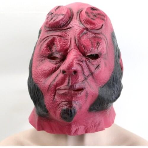 Movie Hellboy Abe Sapien Latex Mask Anung Un Rama Hellboy Cosplay Fish Face Masks Full Head Halloween Party Prop Masks
