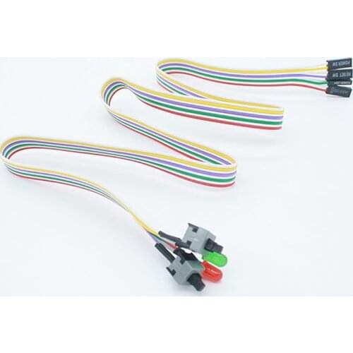 Motherboard Brand New High Quality High ATX PC Compute Motherboard Power Cable 2 Switch On/Off/Reset with LED Light 68CM New