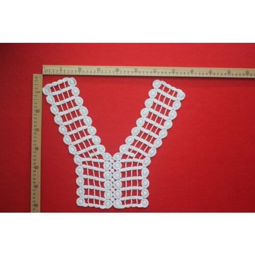 Fashion Crochet Flower embroidery cotton lace collar neckline Guipure Lace Trim Necklines for ladies dress