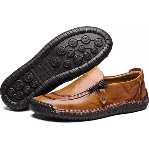 New Luxury Leather Casual Shoes Men Large Size 38-48 Summer Hand Made Moccasins Loafers Comfortable Mens Pea Soft Driving Shoes