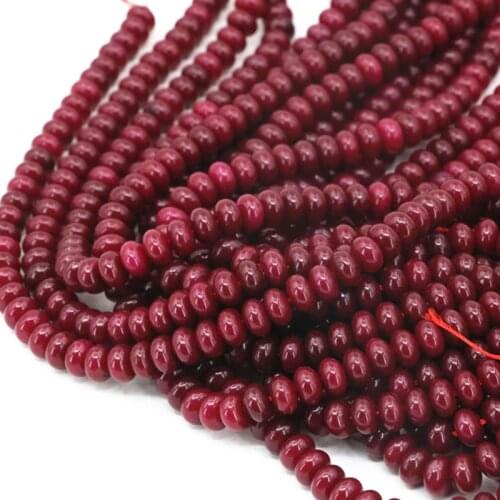 Natural Stone Rondelle Red Jades Loose Beads for Jewelry Making DIY Necklace Bracelet 5x8mm Stones Abacus Accessories 15inch A14