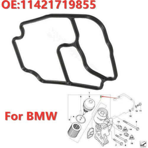 New 1pcs Oil Filter Housing Block Seal Gasket For BMW E34 E36 E39 E46 E53 E60 320i Z3 11421719855 21506029071