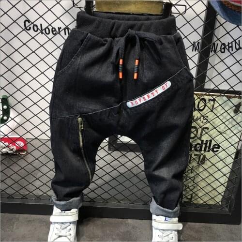 Korean Style 2018 spring new boy casual jeans pants children Kids jeans long pant clothing