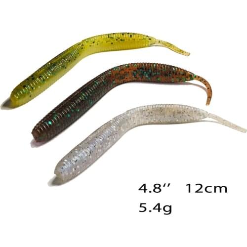 Fishing Lure Bait Soft Lures Pin-tail Baitfish Worm Swimbait Shad Silicon Rubber Impact 32pcs 12cm 5.4g