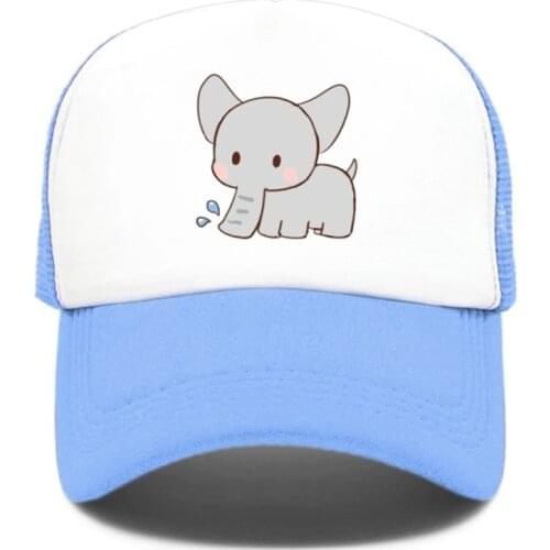 Mesh Cap Custom Logo Baseball Cap Cute Elephant Wholesale Snapback Men Women Simple Hip Hop Fashion Casual Trucker Hat 2020