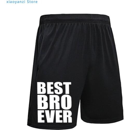New Brand Best Bro Brother Ever Big Little Gift Present running shorts Men Funny sports short pants camiseta tops-298-38
