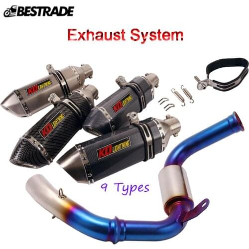 Middle Link Tube Connect Tail Vent 51mm Muffler Pipe Set Motorcycle Exhaust System Modified For Duke 125 250 390 RC390 2017-2020