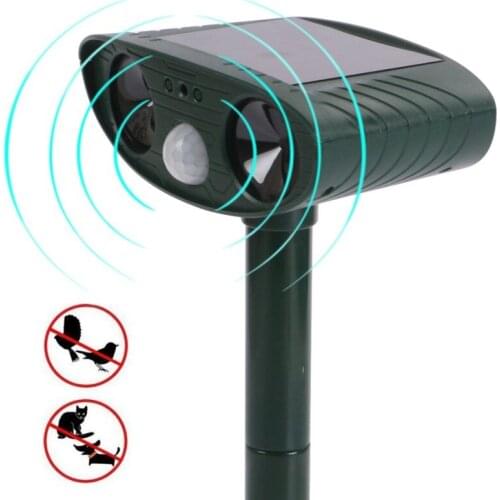 Solar Powered Cat Dog Ultrasonic Repellent Scarer Pest Control Hot Outdoor and Waterproof Animal Repeller Deterrent