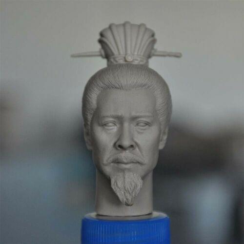 In Stock 1/6 DTY Unpainted Liu Bei XuanDe Head Sculpt Carving F 12" Male Action Figure San Guo Yan Yi For Collection