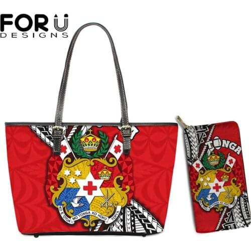 FORUDESIGNS Vintage Bag Female Luxury Leather Shoulder Bag For Women Samoa Tonga Polynesian Design Ladies Casual Top Handle Bags