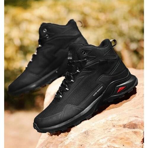 Waterproof Walking Men Shoes New Classics Outdoor Lacing Sneakers Spring Autumn Breathable Safety Work Casual Mens Boots