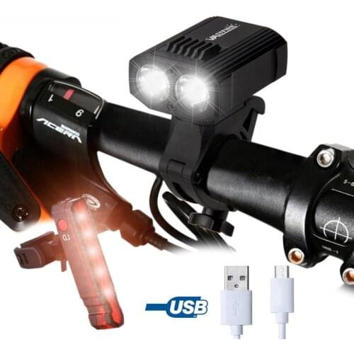 Waterproof Front Bicycle Lantern Bike Headlight USB Rechargeable Bike Light 5 Modes Cycling Flashlight