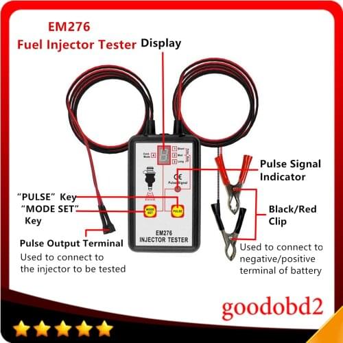 ALL SUN EM276 Professional Injector Tester Fuel Injector 4 Pluse Modes Tester Powerful Fuel System Scan Tool EM276