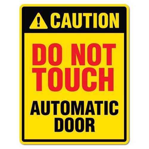 Funny Car Stickers Do Not Touch Automatic Door Accessories Motorcycle Cover Scratches Waterproof PVC 12cm *9cm