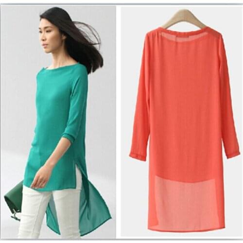 Blusas femininas 2020 candy Color Women Blouse Tropical Tops Casual Chiffon Blouse Cheap Clothes larger size 4XL 5XL vestidos