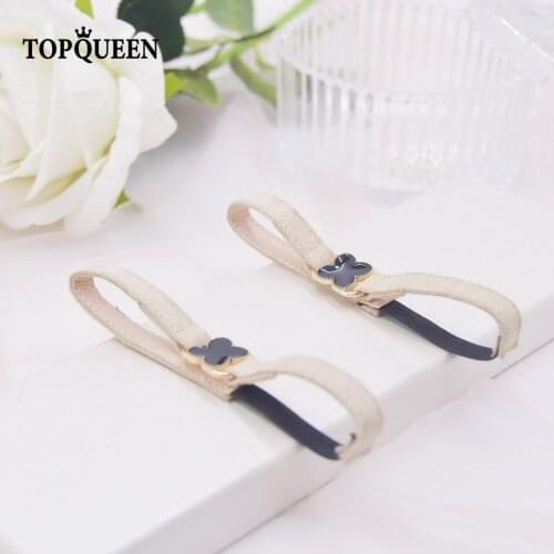 TOPQUEEN-AS19 High Heels belt band With Buckle Ankle Shoelace Accessories Womens Detachable PU Leather Shoelaces