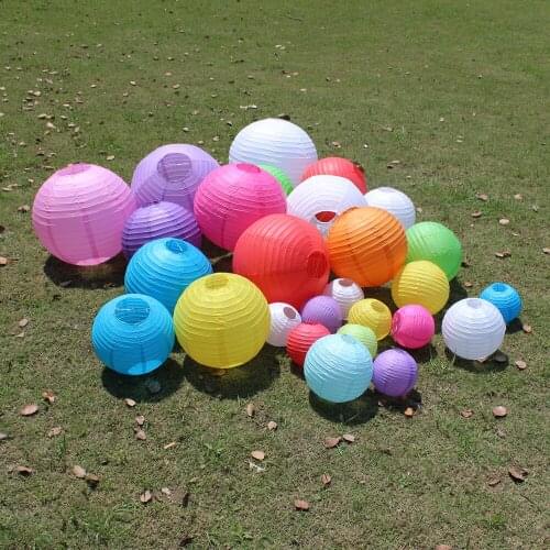 10 Pieces 22 Colors Round Chinese Paper Lantern For Baby Shower Birthday Party and Wedding Decoration Hanging Paper Ball Lantern