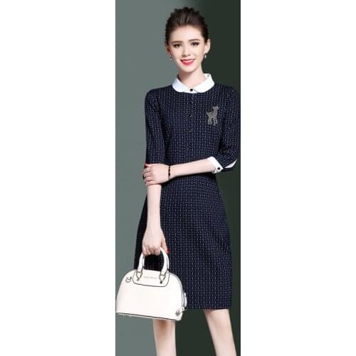 2020 Autumn Casual Female Slim Elegant Dresses For Women Office Short Dress Womens Clothing robe femme 731C2170