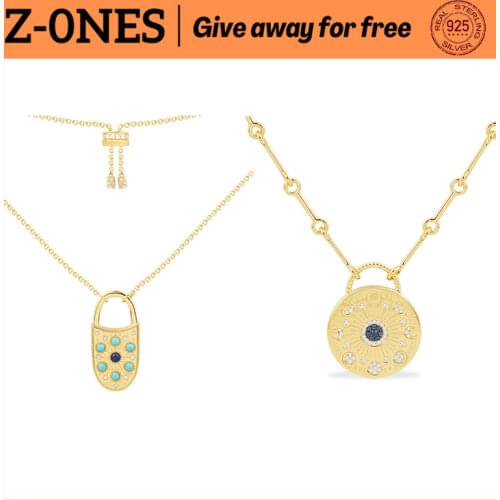 2021.7 month new S925 sterling silver Monaco jewelry golden necklace Roman style women blue stone jewelry gift