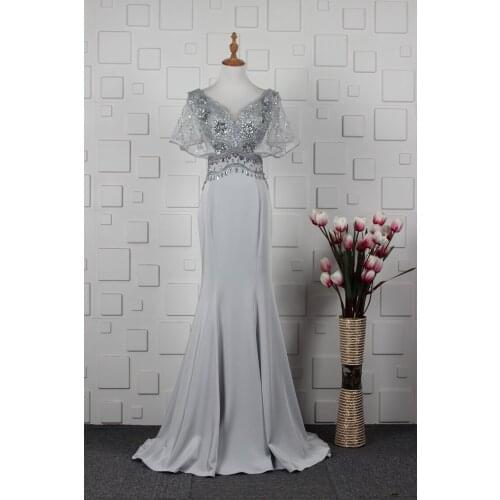 2021 Muslim Luxury Hand Work Evening Gowns High-Neck Women Beads Party Formal Dress