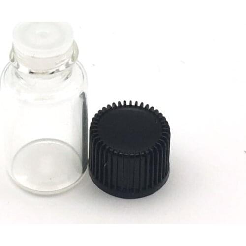 300pcs Mini 3ml Clear Essential Oil Glass Bottle with Orifice Reducer and Cap Perfume Sample Small Vials