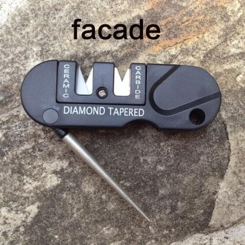 Mini knife sharpener kitchen tool accessories ceramic cemented carbide diamond foldable sharpener Outdoor camping climbing