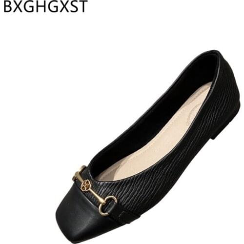 Slip on Shoes for Women Barefoot Shoes Korean Fashion Loafers Women Leather Casual Shoes Woman Flats Square Toe Chaussure Femme