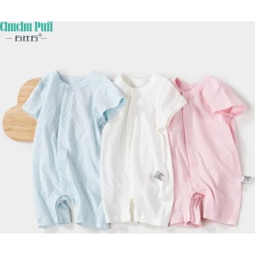 Cotton Jacquard Breathable Short Sleeve Baby Short Romper Newborn Baby Rompers Baby Jumpsuit Summer Children Clothing Romper