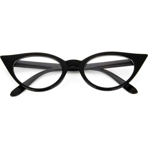 Jogal 2021 New Cat Eye Glasses Frame Fashion Black Women Brand Designer Optical Eyeglasses Ladies Fashion Retro Clear Glasses