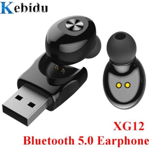 Kebidu XG12 TWS Bluetooth 5.0 Earphone Stereo Wireless Airdots HIFI Sound Sport Earphones Handsfree Bluetooth Earphone usb Head