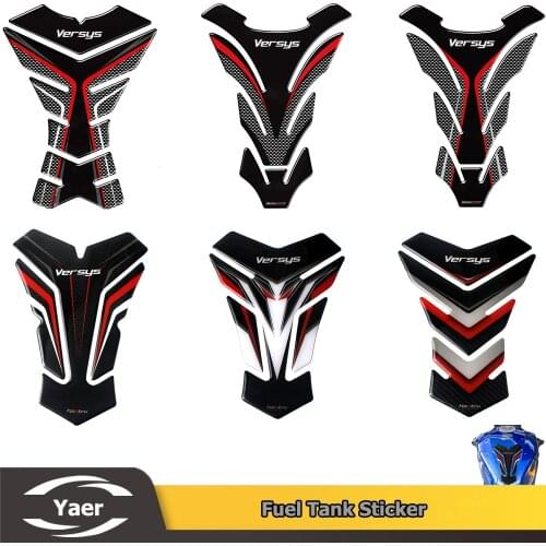 For KAWASAKI Versys 650 X300 1000 Motorcycle Carbon Fiber Fuel Tank Pad Protection Sticker Fuel Tank Decal 3D