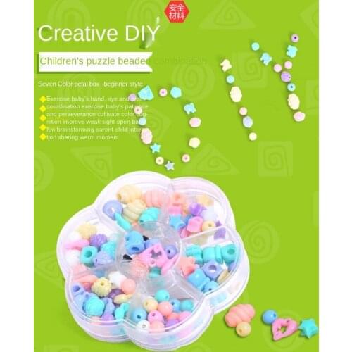 2021 new toy childrens puzzle beaded handmade DIY bracelet creative toy set girl jewelry bracelet set kids jewellery for girls