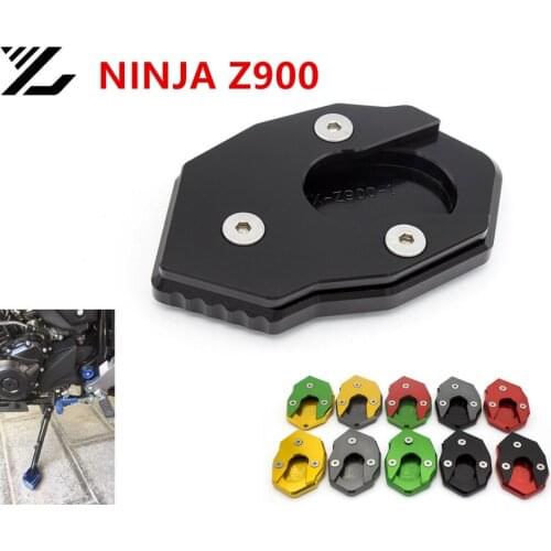 Motorcycle CNC Brand New Side Stand Enlarger Plate Kickstand Enlarge Extension For Kawasaki ninja 900 Z900 2018 2017 Accessories