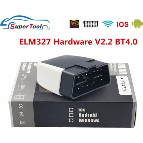 Newly V2.2 ELM 327 Bluetooth-Compatible 4.0 Adapter ELM327 Firmware 2.2 OBD2 Code Scanner IOS Andorid PC V08 BT OBDII Interface