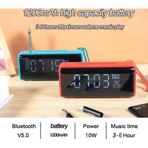 Portable Waterproof Speaker Subwoofer Music Player Center FM MP3 Haut-Parleur Wireless Bluetooth Speaker With Display TG174